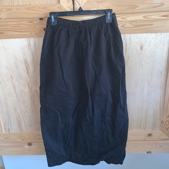 Blair black flannel lined button down modest skirt size SML - Picture 2 of 4